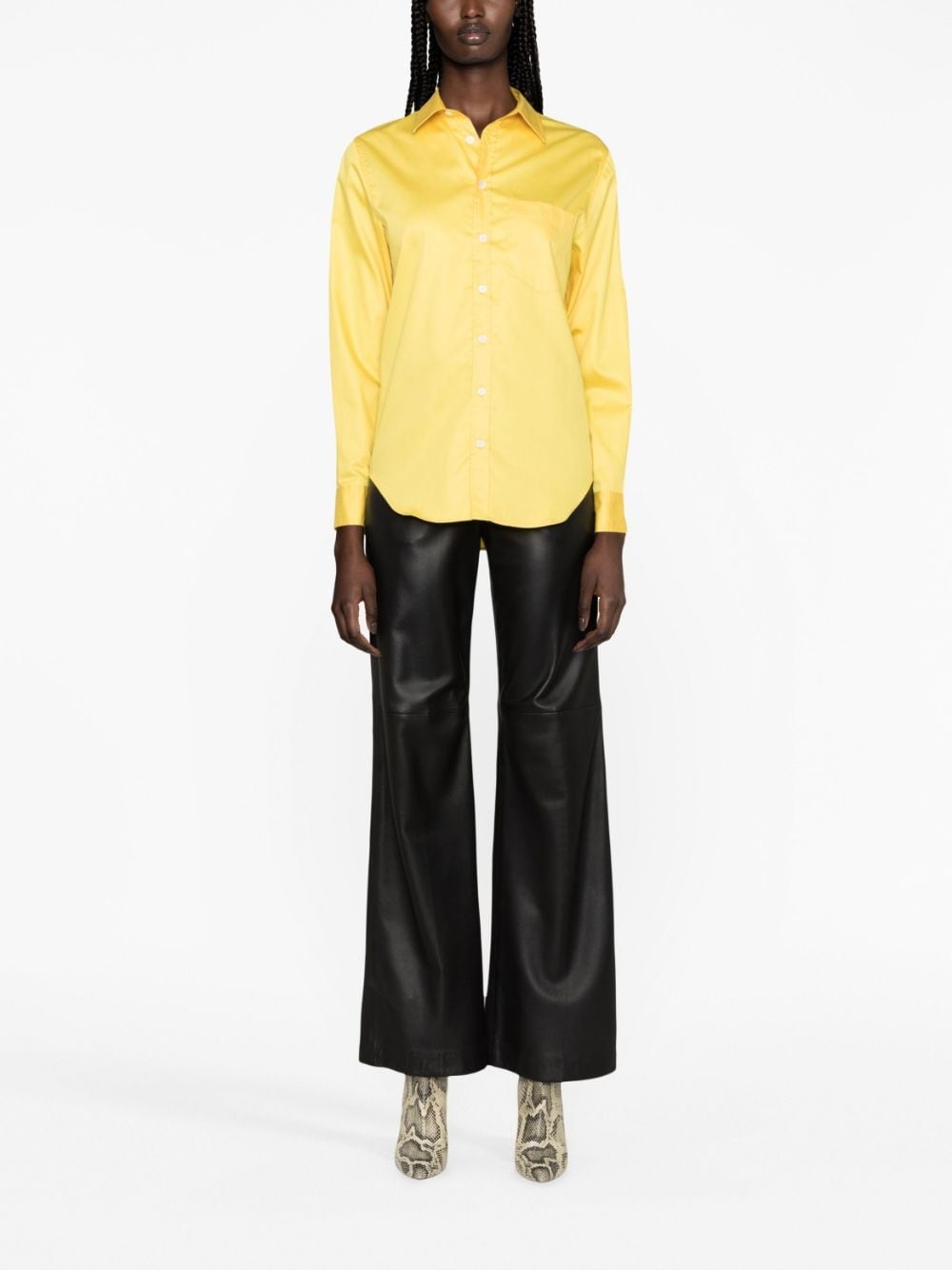 Taskiz slogan-embroidered cotton shirt - 2