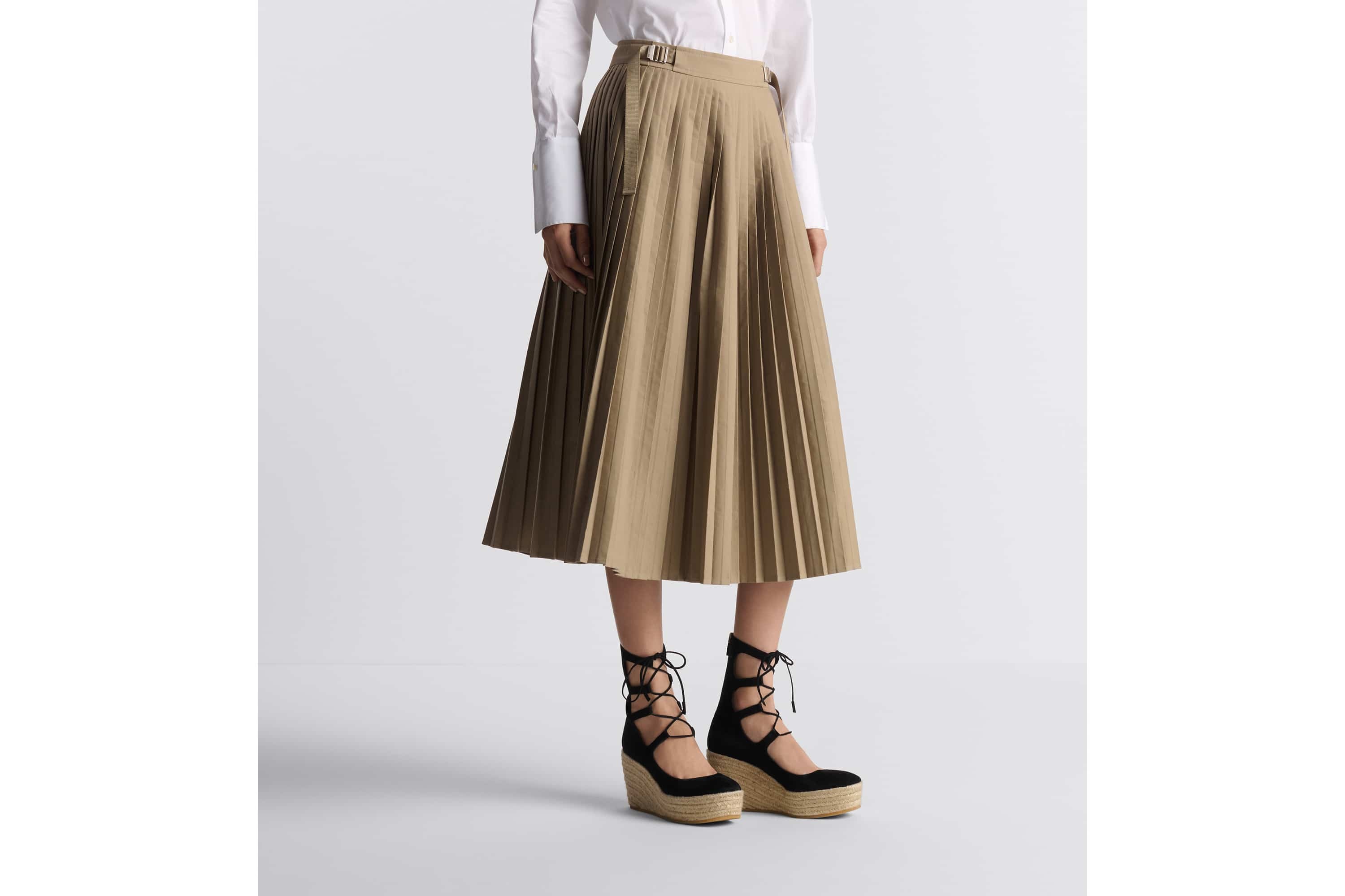 Pleated Mid-Length Skirt - 4