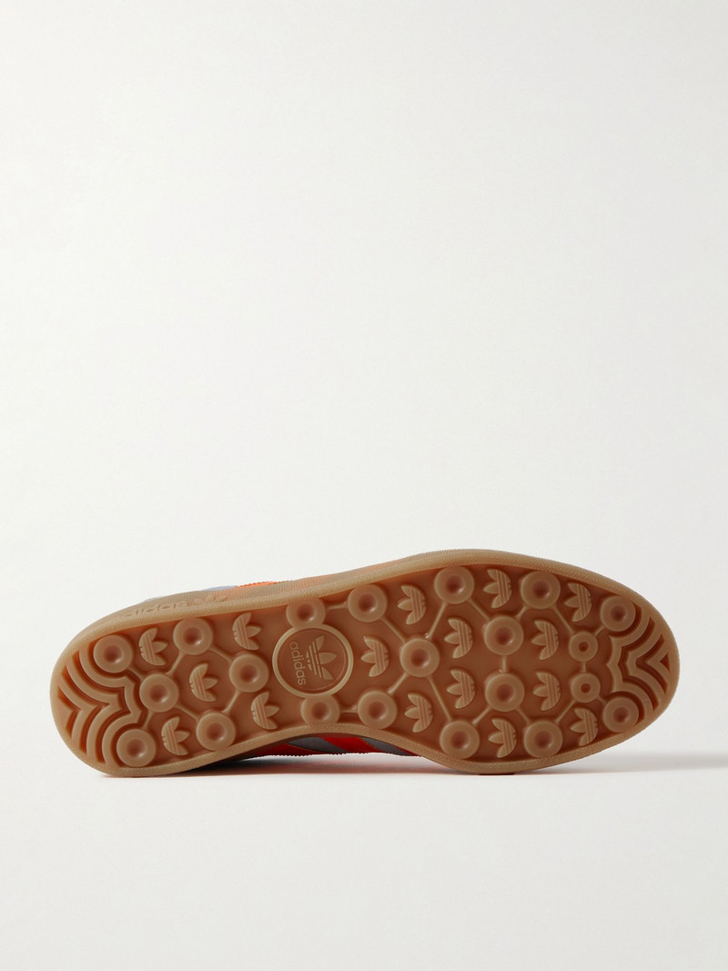 adidas Gazelle Indoor Leather-Trimmed Suede Sneakers Sky blue outlook