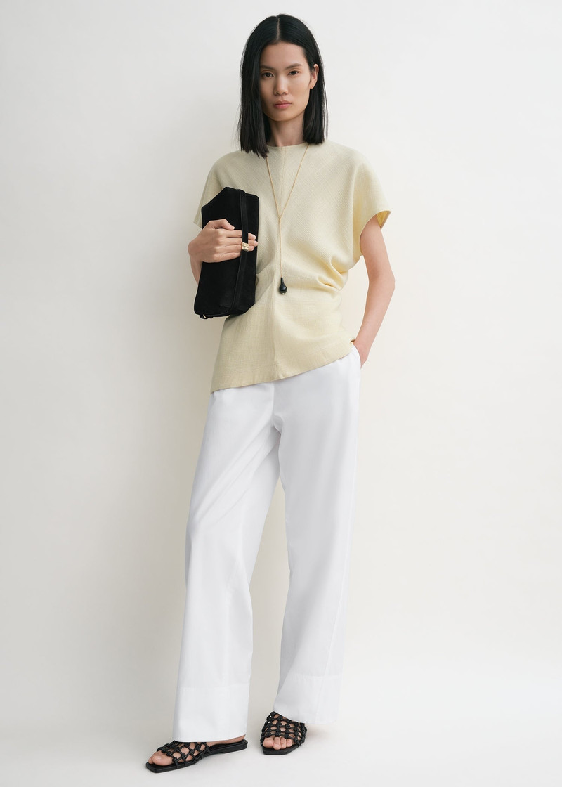 Totême Slouch waist basketweave top straw outlook