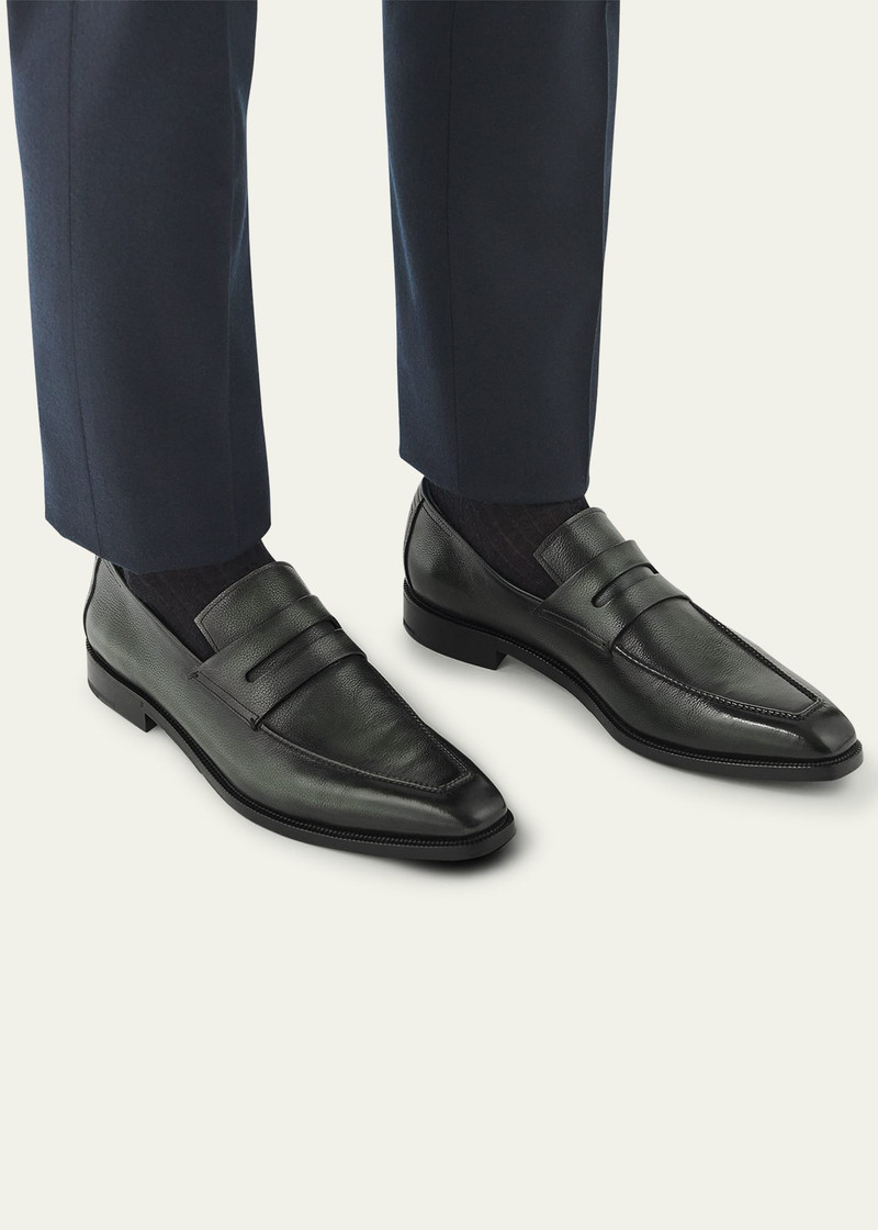 Berluti Men's Andy Demesure Flex Leather Penny Loafers outlook