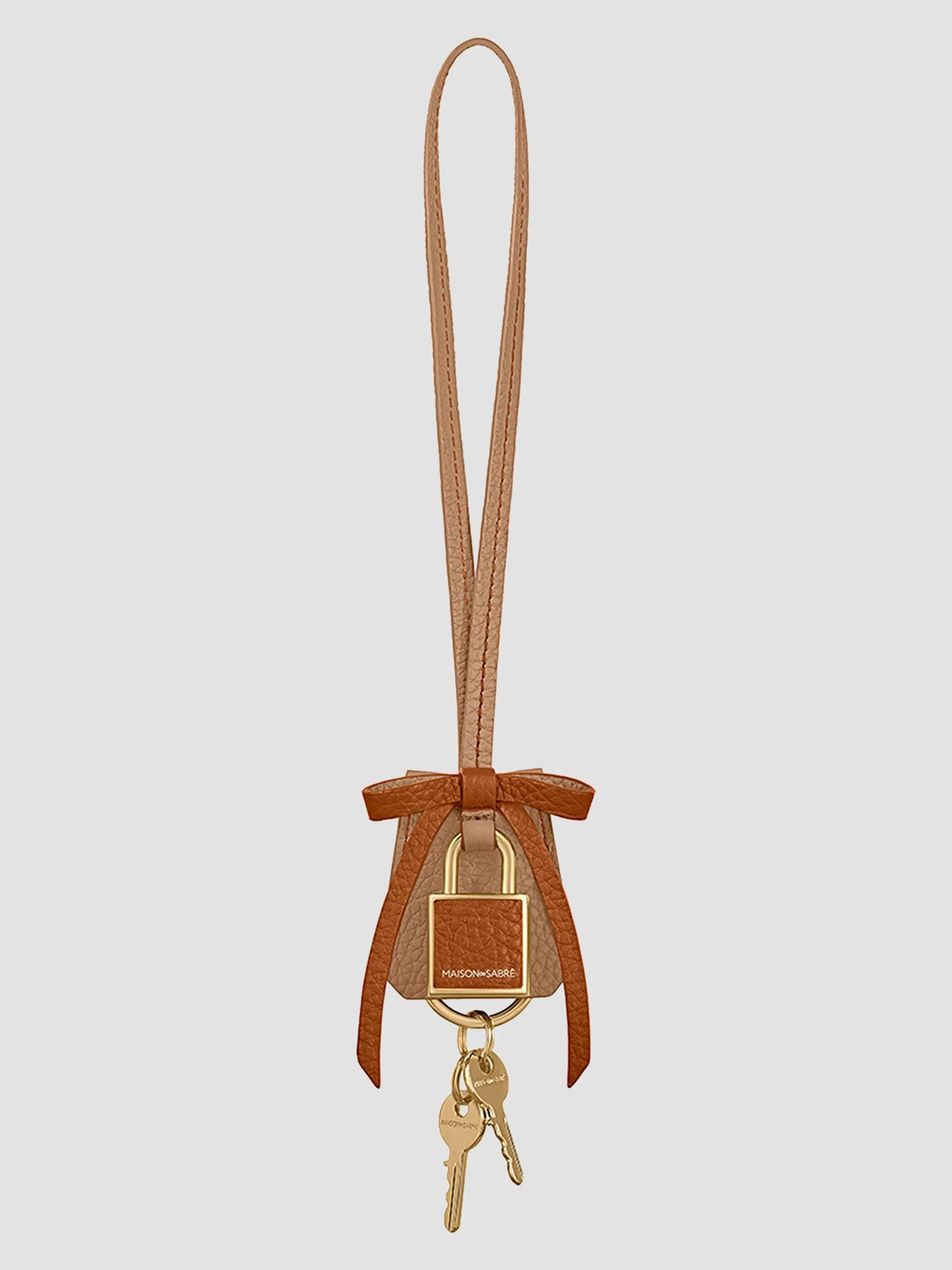 Women's The Bow Padlock Charm - Sandstone Pecan - 1