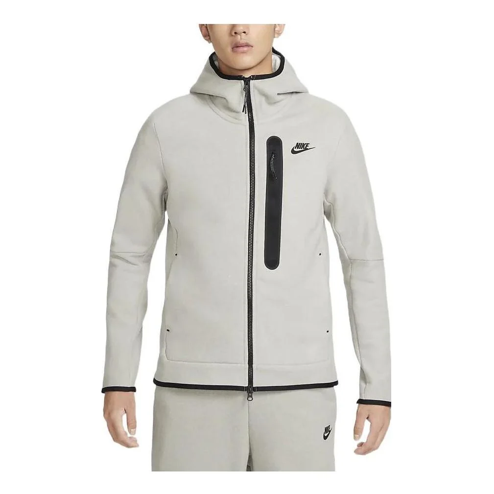Nike Sportswear Tech Fleece Full-Zip Winterized Hoodie 'Light Grey' DQ4802-016 - 1