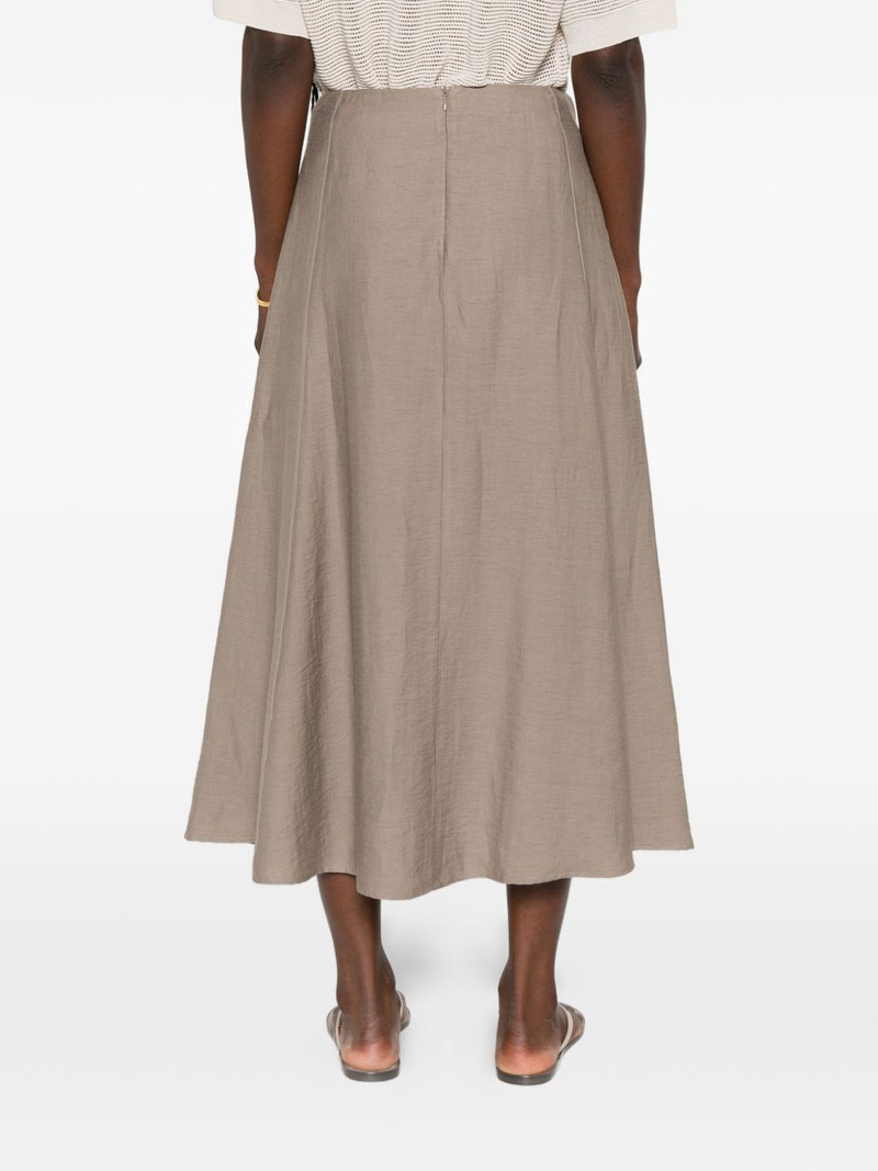 panelled A-line midi skirt 4