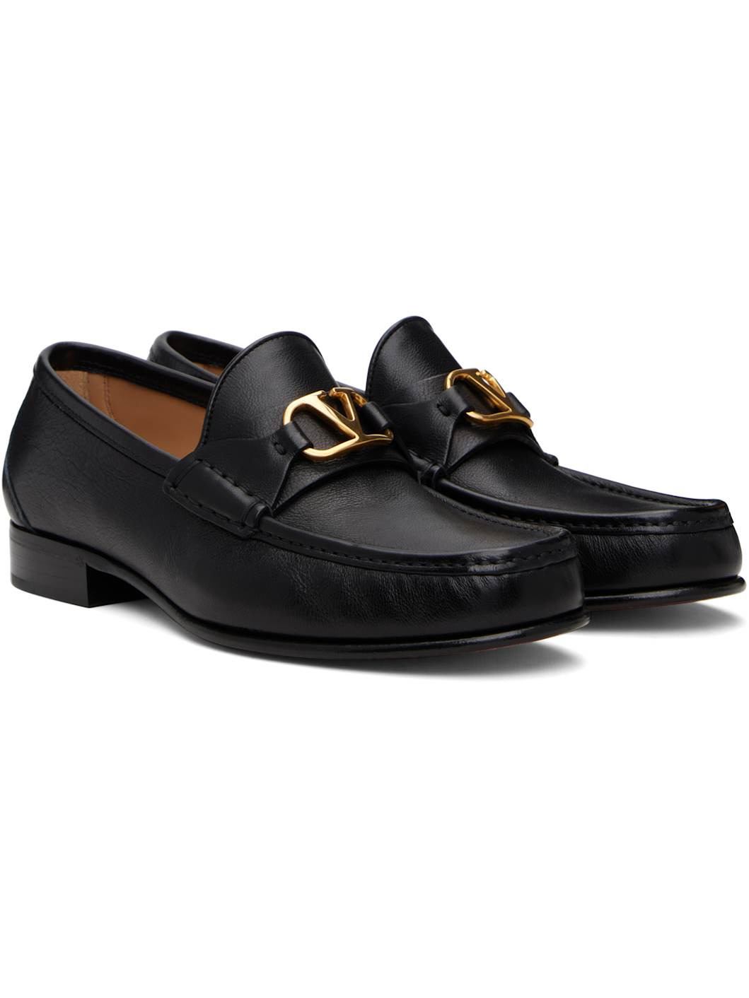 Black Vlogo Signature Buffalo Loafers - 4
