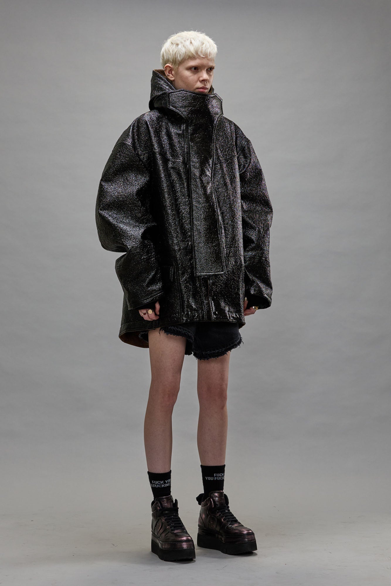 OVERSIZED PARKA - DARK SHINE - 2