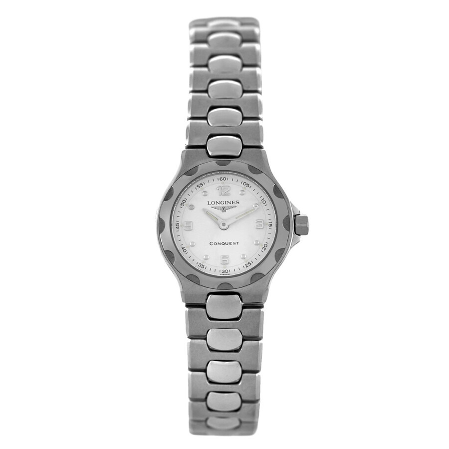 Pre-owned Longines Conquest Quartz Brown Dial Ladies Watch L1.130.4 - 1
