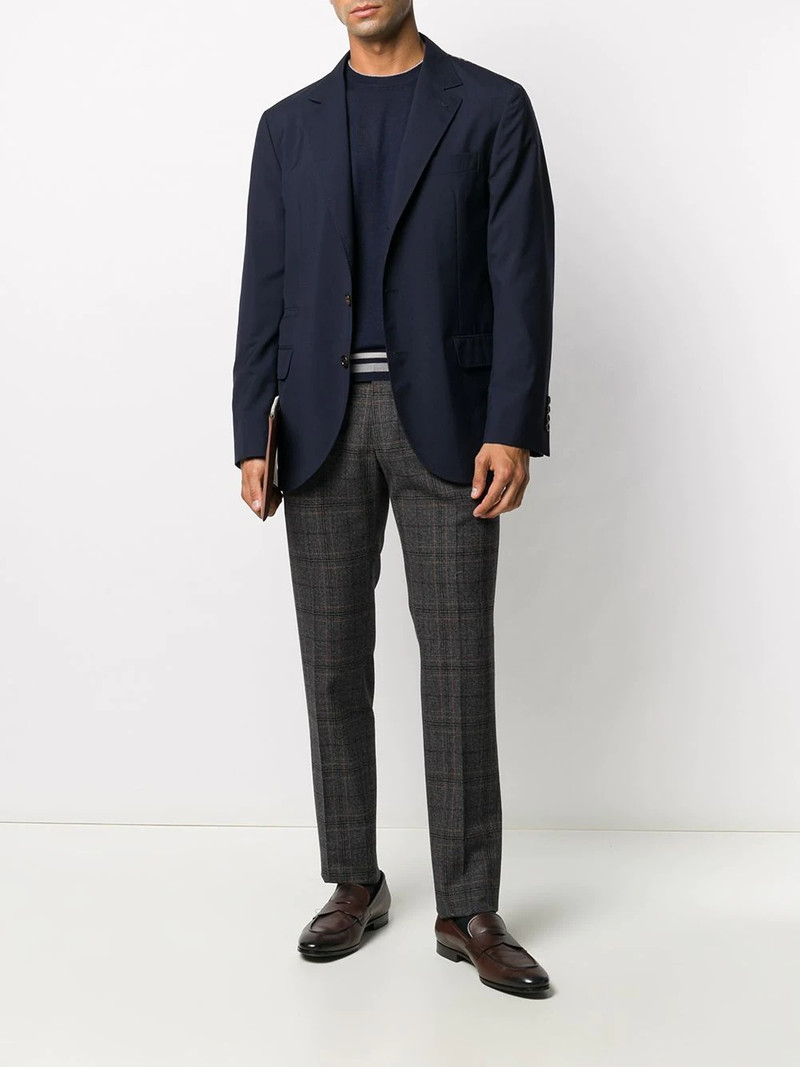 Brunello Cucinelli stripe-hem crew neck sweater  outlook