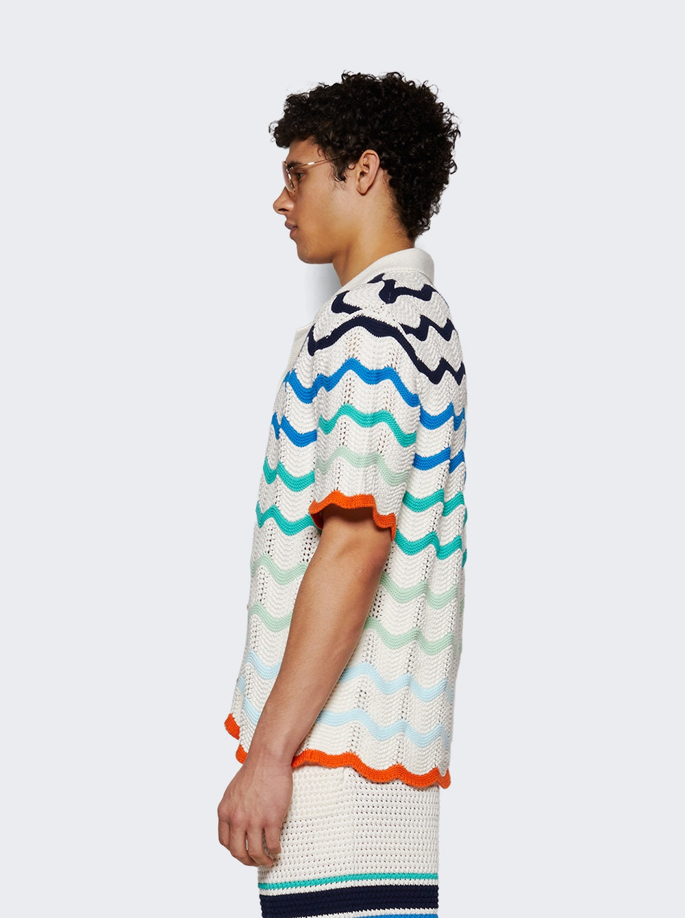 Gradient Wave Texture Shirt Multicolor - 3