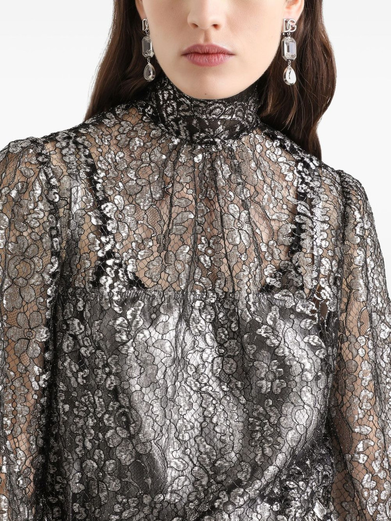 lamé lace blouse 5