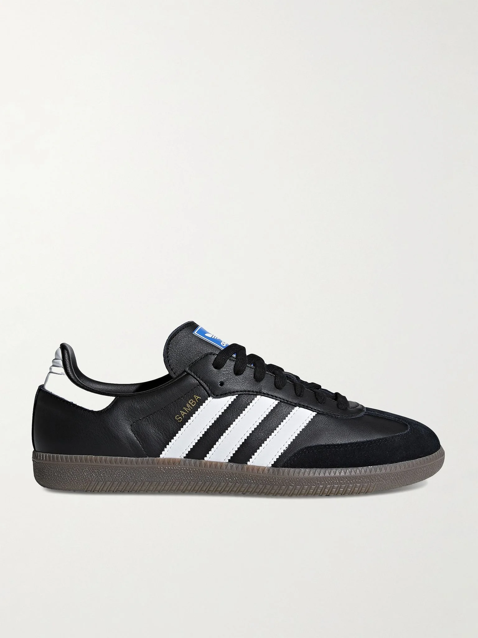Samba OG Suede-Trimmed Leather Sneakers Black - 1