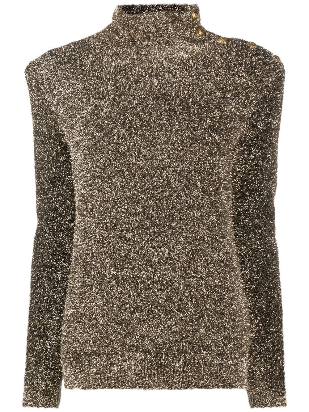 knitted roll neck jumper - 1