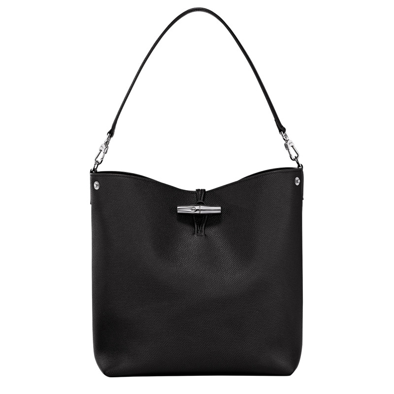 Le Roseau M Shoulder bag Black - Leather - 1