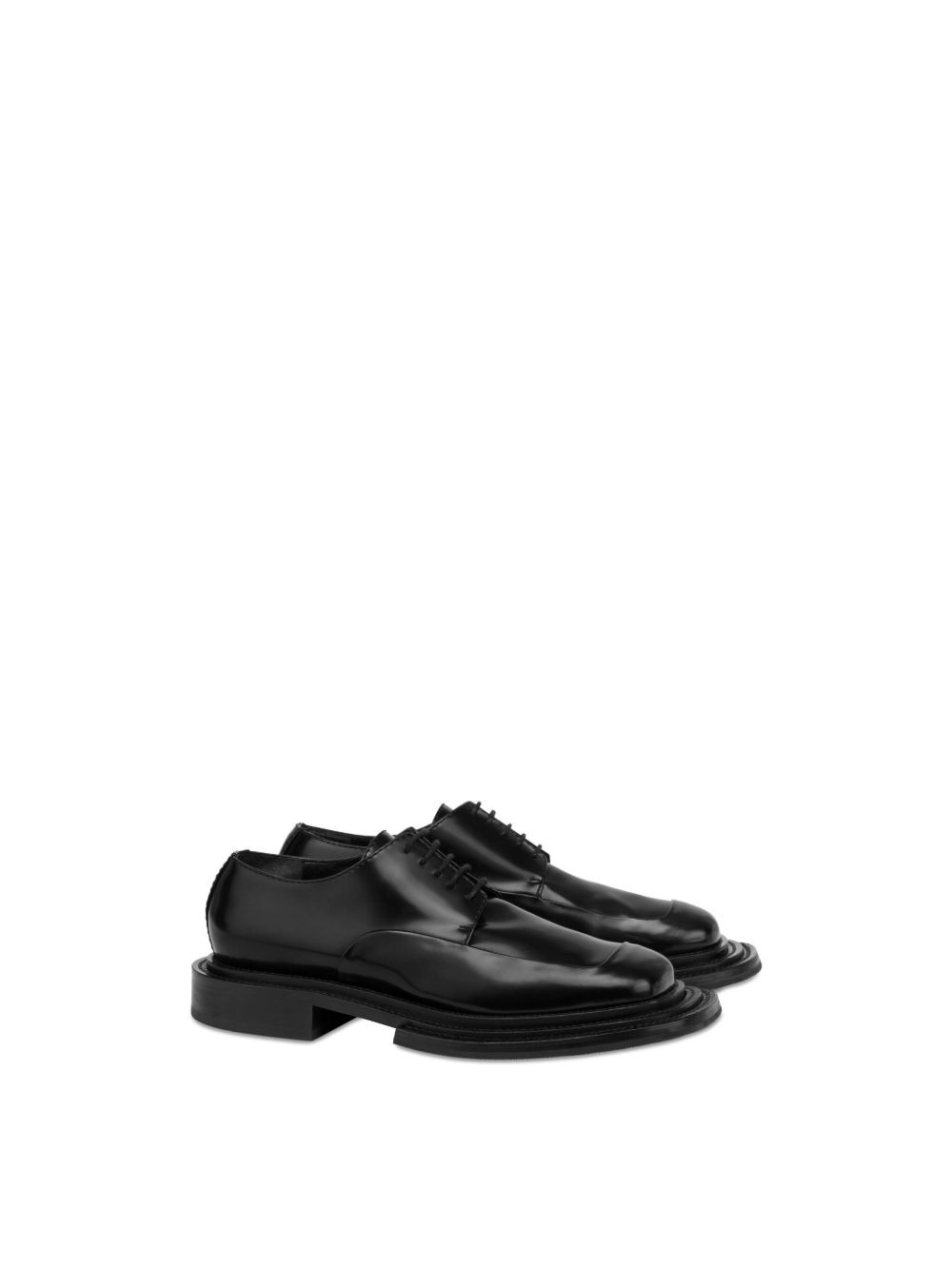 leather lace-up derby shoes - 2