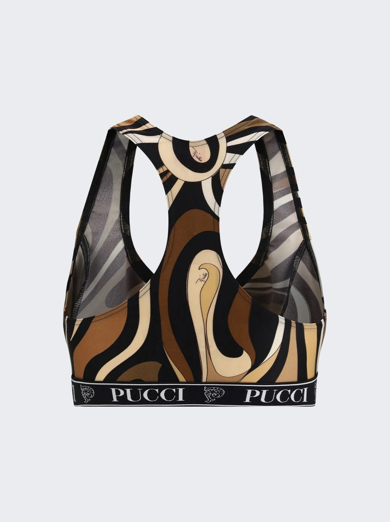 PUCCI Sports Bra Black And Gold outlook