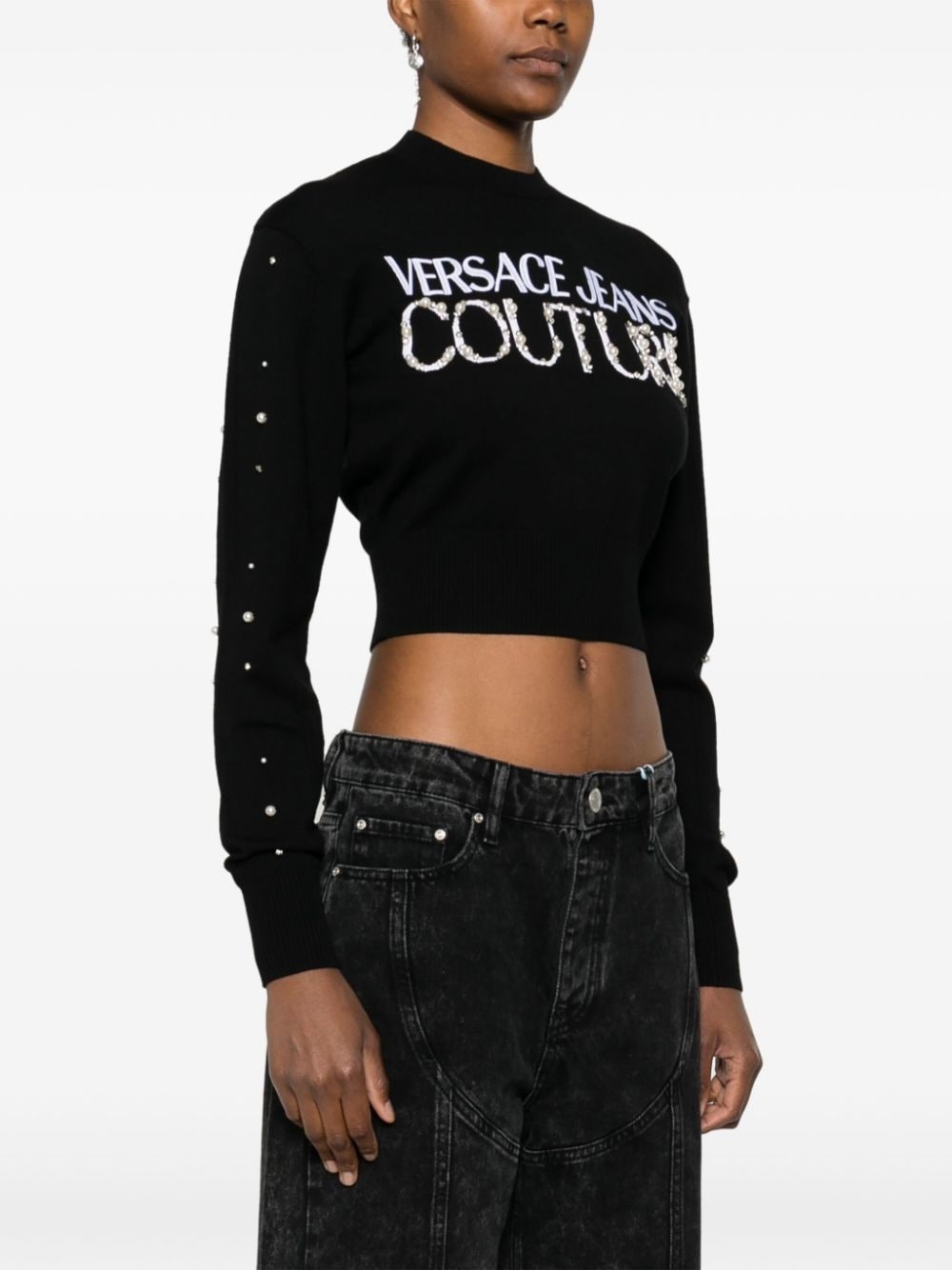 logo-embroidered sweater - 3