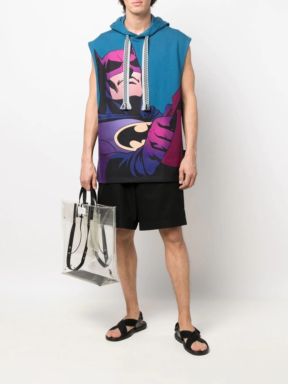 x Batman graphic-print sleeveless hoodie - 2