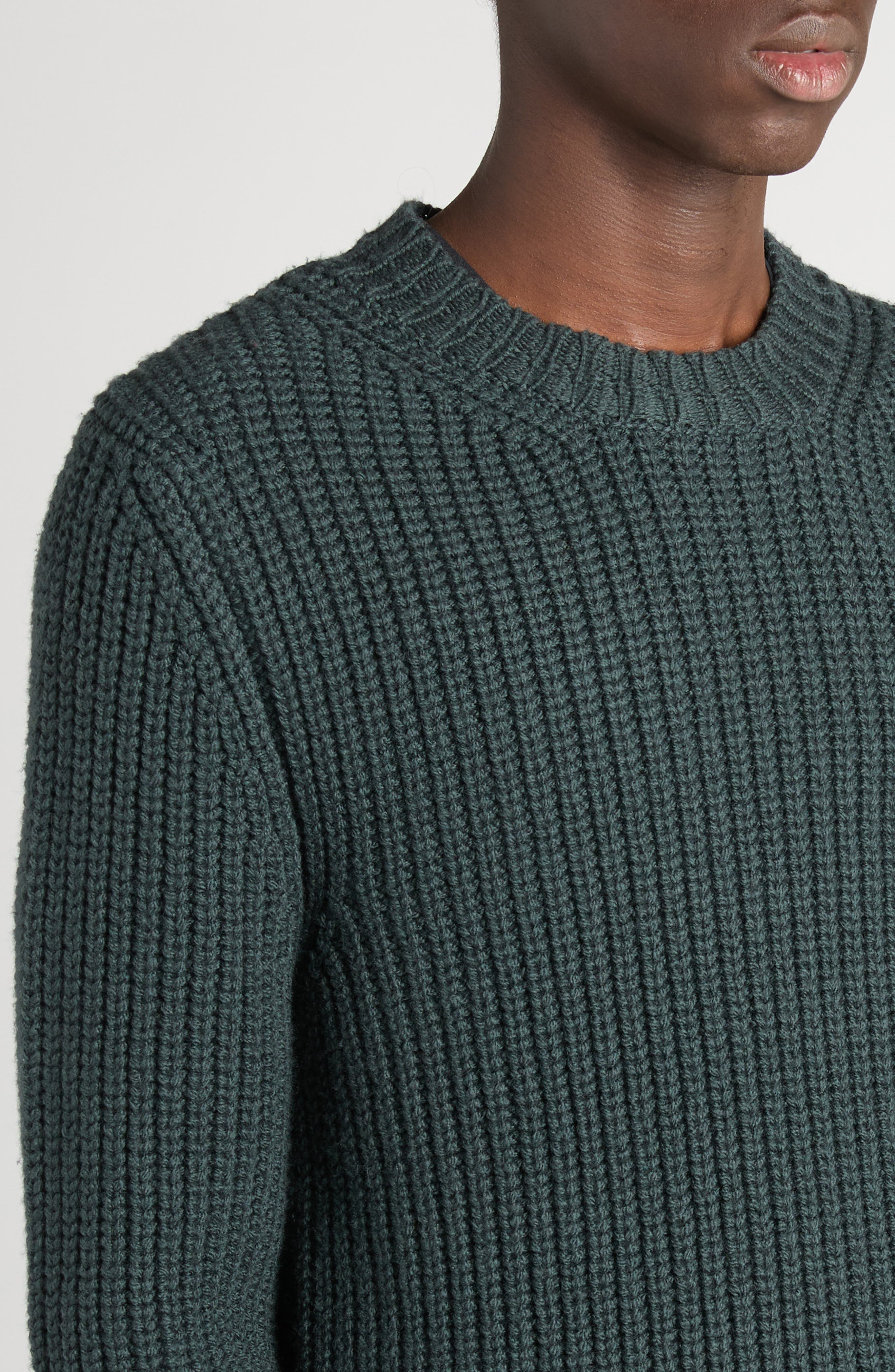 TOM FORD Half Stitch Wool & Cashmere Sweater in Lb760 Deep Ash at Nordstrom - 4
