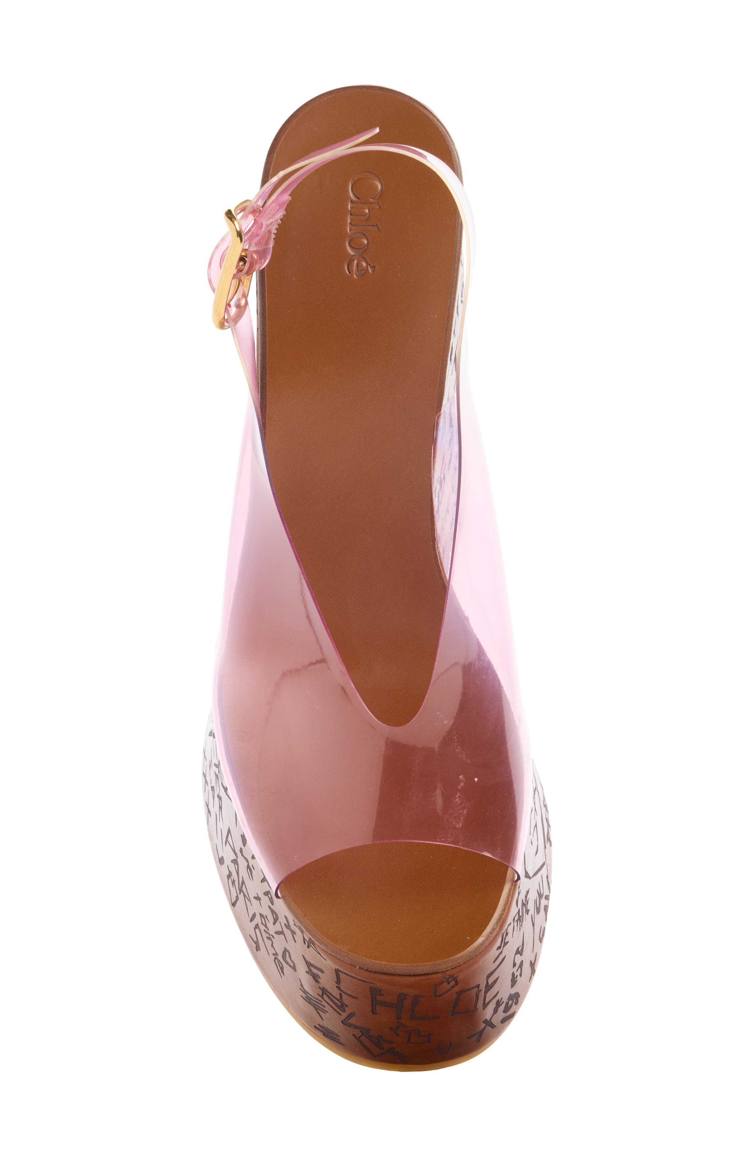 Chloé Maxime Platform Wedge Sandal in Pink Fizz at Nordstrom - 4