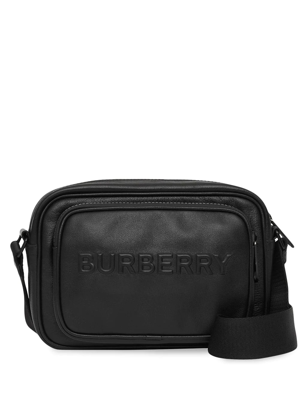 debossed-logo leather crossbody bag - 1