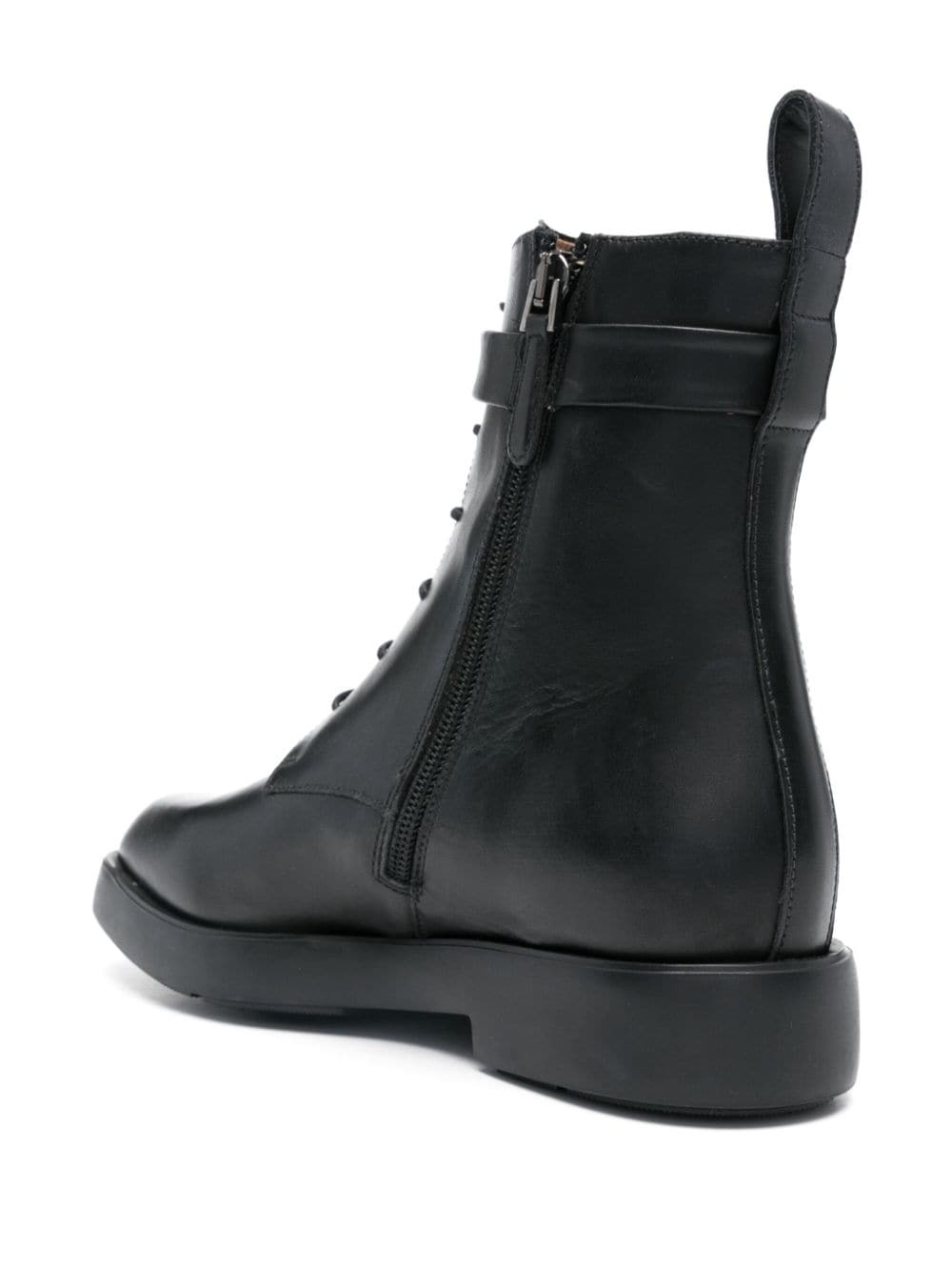 Eagle-logo leather boots - 3