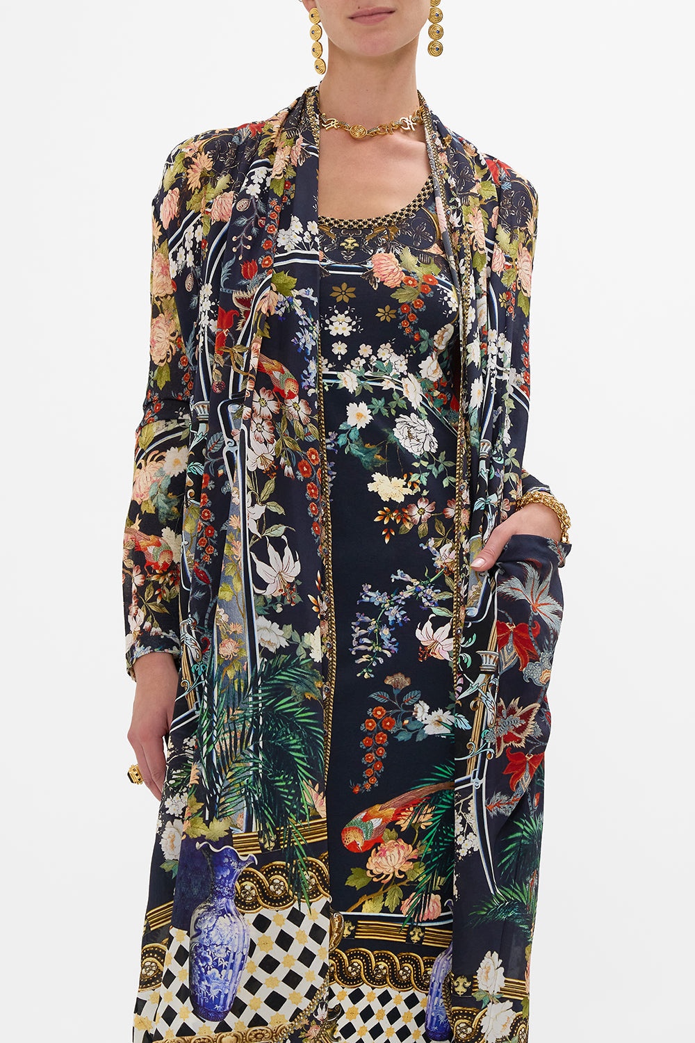 LONG CASUAL JACKET WITH POCKETS - 5