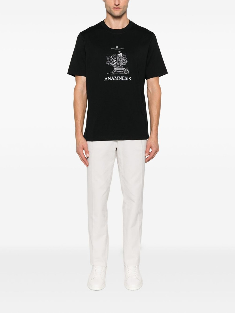 Brunello Cucinelli graphic-print cotton T-shirt outlook