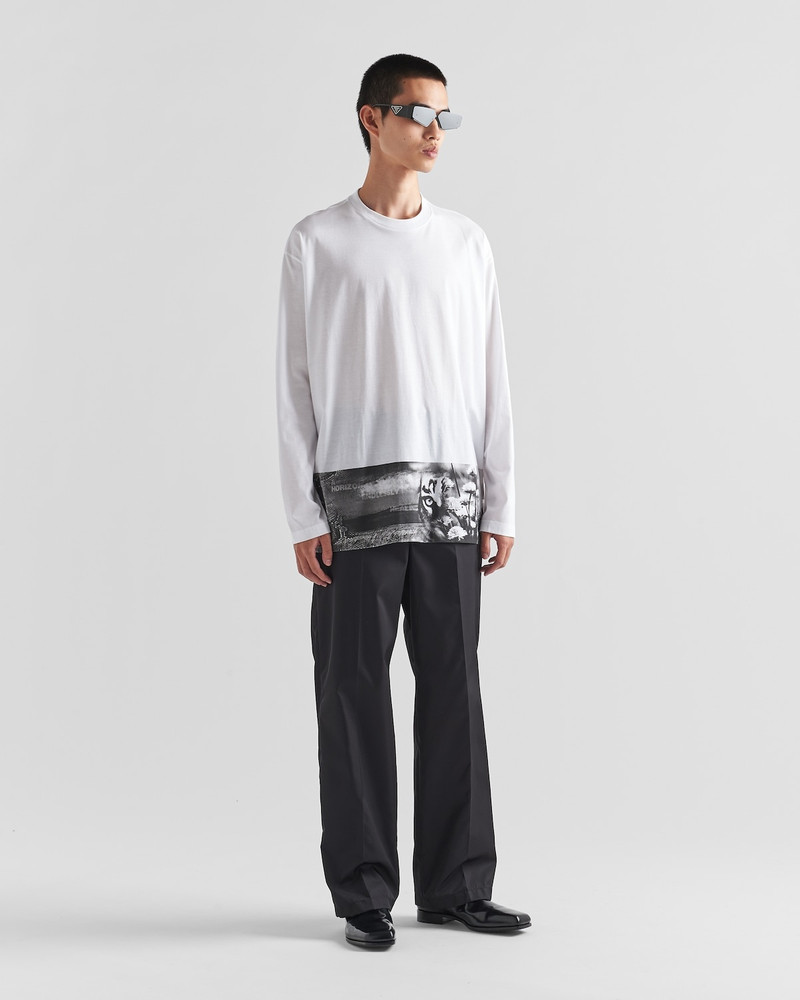 Prada Printed cotton T-shirt outlook
