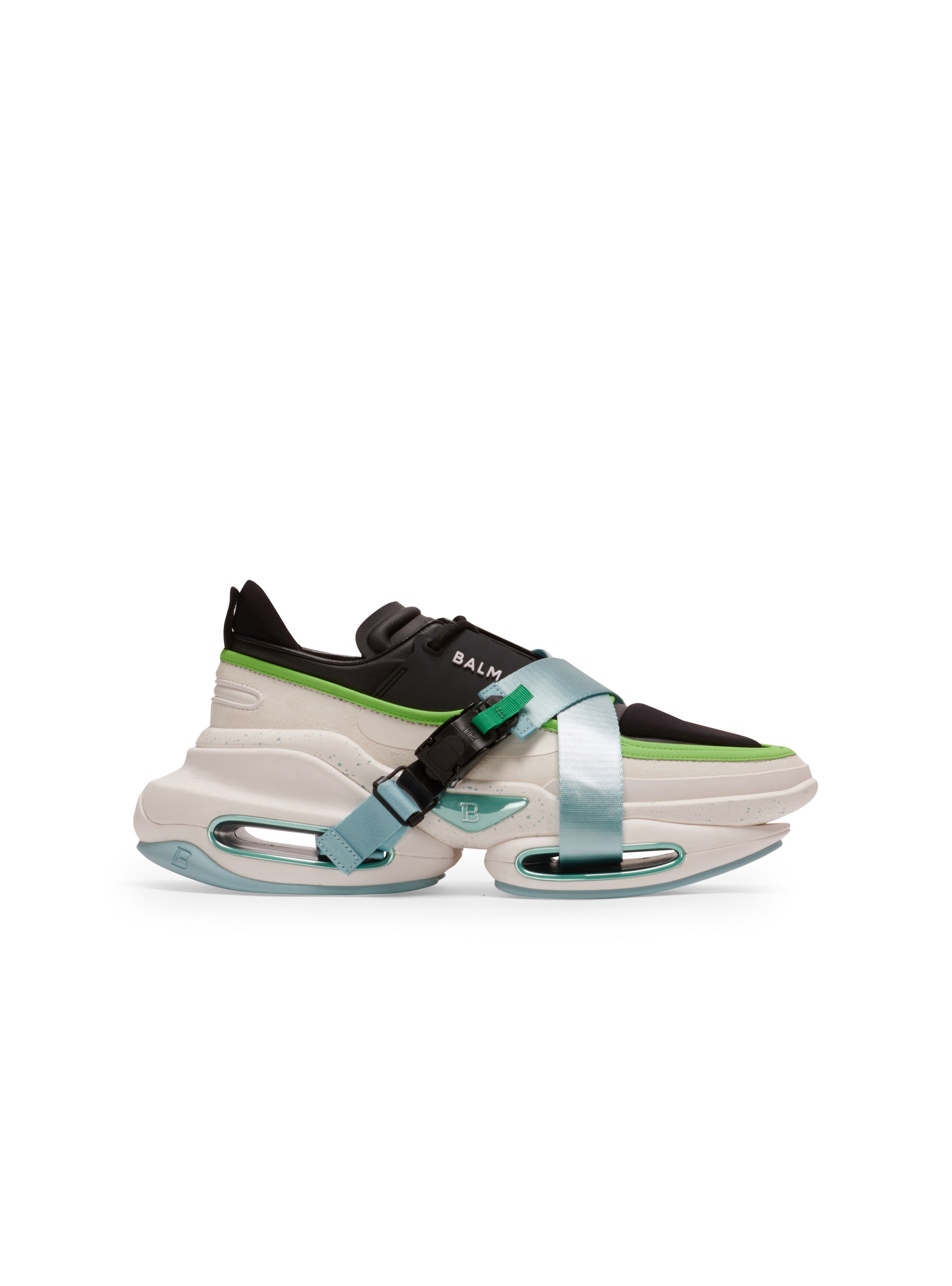 B-Bold low-top trainers in neoprene and suede - 1