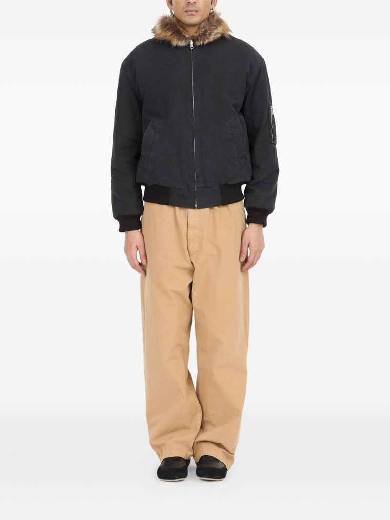 MM6 Maison Margiela fur-collar cotton jacket outlook