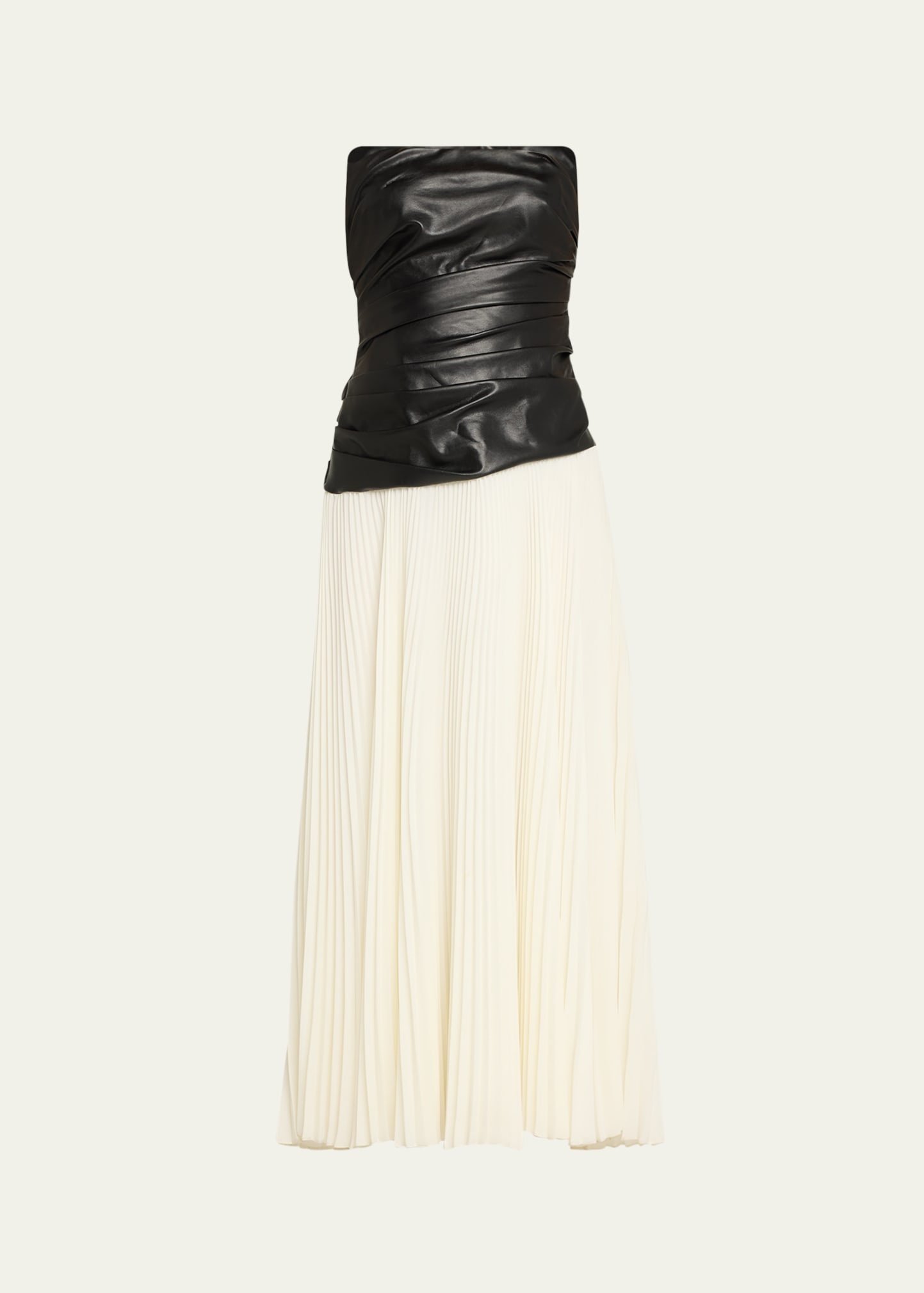 Arie Strapless Bustier Combo Midi Dress - 1