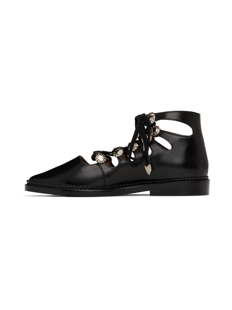 TOGA PULLA SSENSE Exclusive Black Lace-Up Oxfords outlook