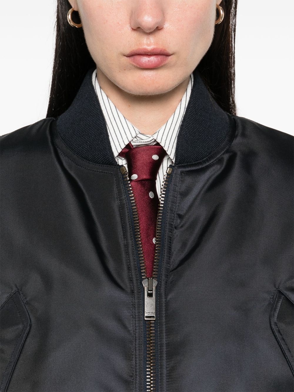 cropped bomber jacket - 5