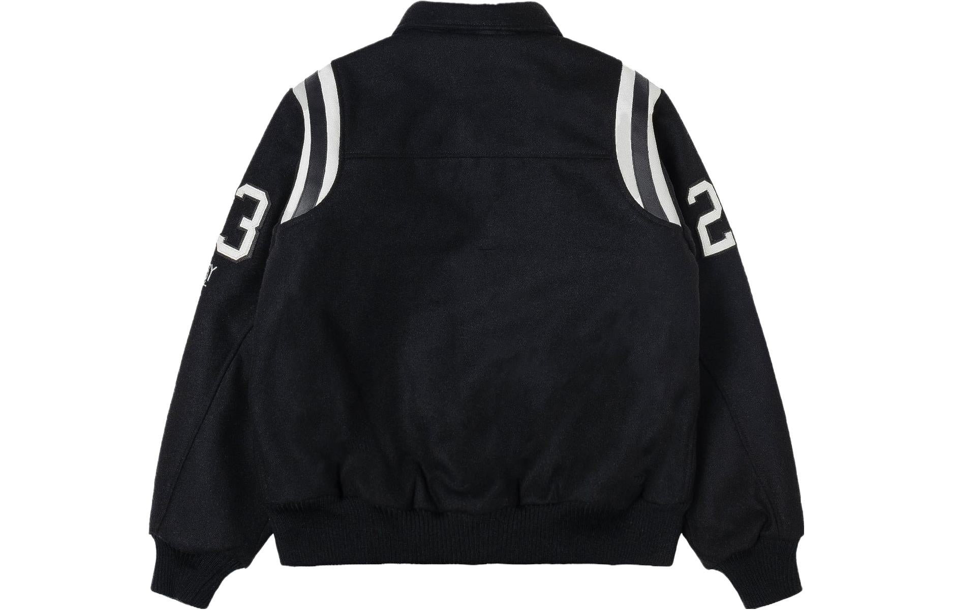 Stussy 80 Wool Varsity Jacket 'Black' 115713 - 2
