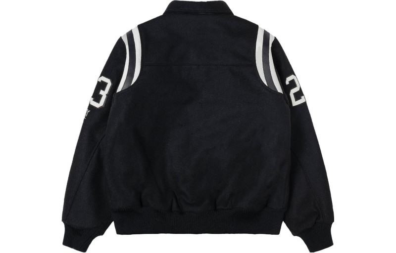 Stüssy Stussy 80 Wool Varsity Jacket 'Black' 115713 outlook