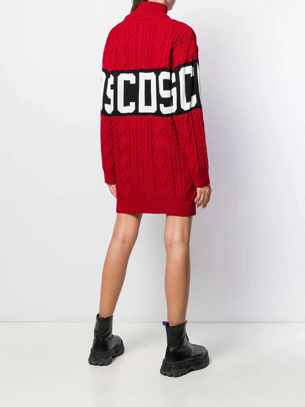 knitted logo dress - 4