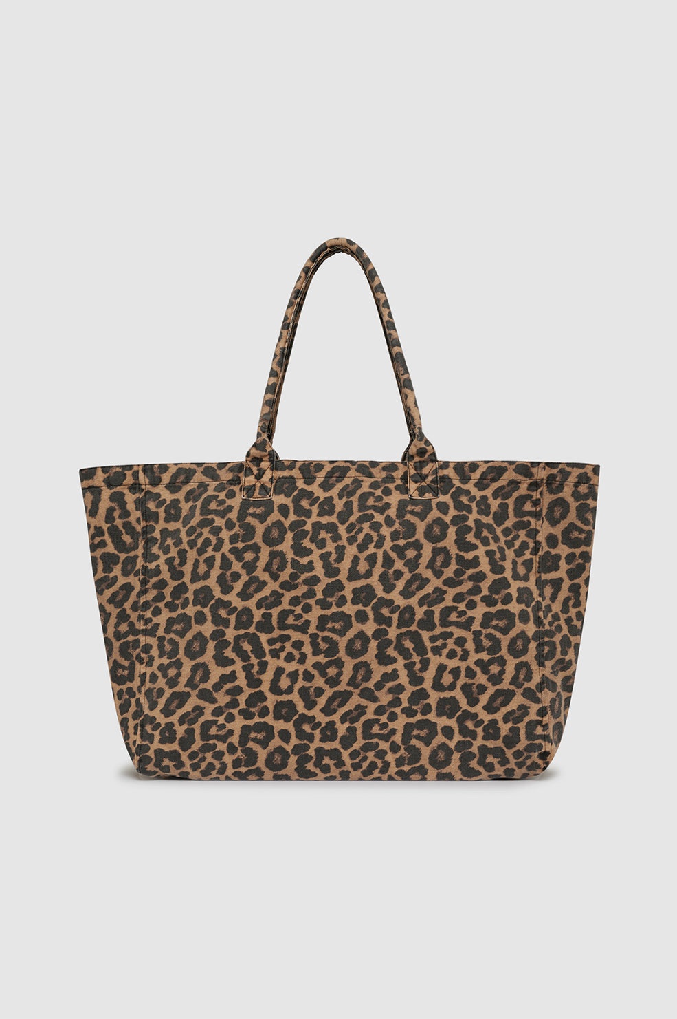 Leo Canvas Tote - Black And Brown Leopard - 3