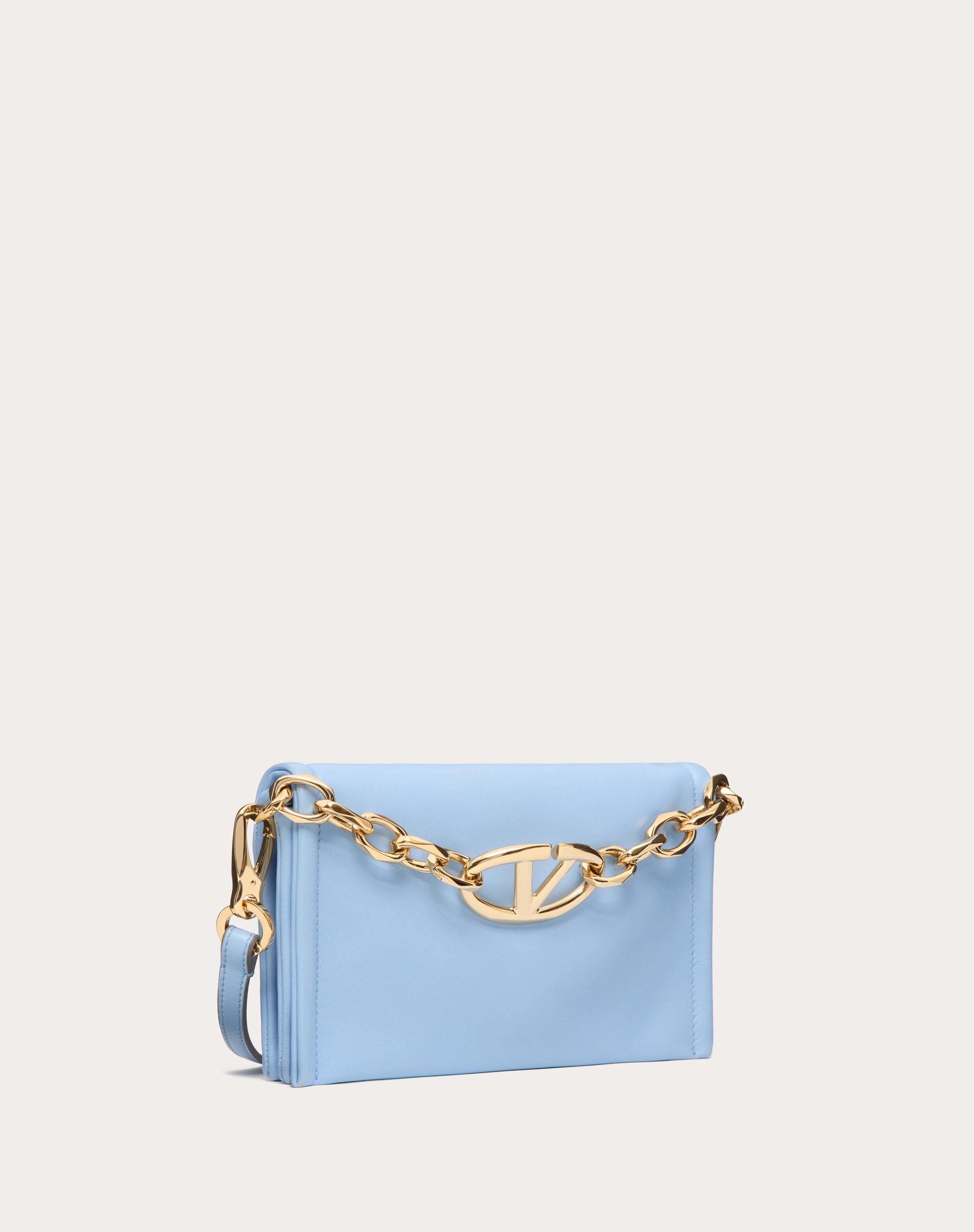 VLOGO CHAIN CLUTCH BAG IN NAPPA LEATHER WITH CHAIN - 2