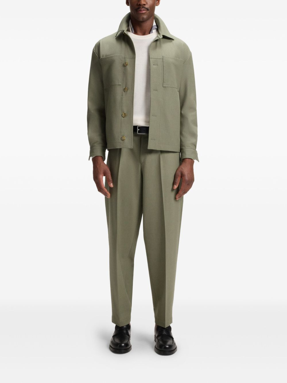 pleated tapered trousers - 2