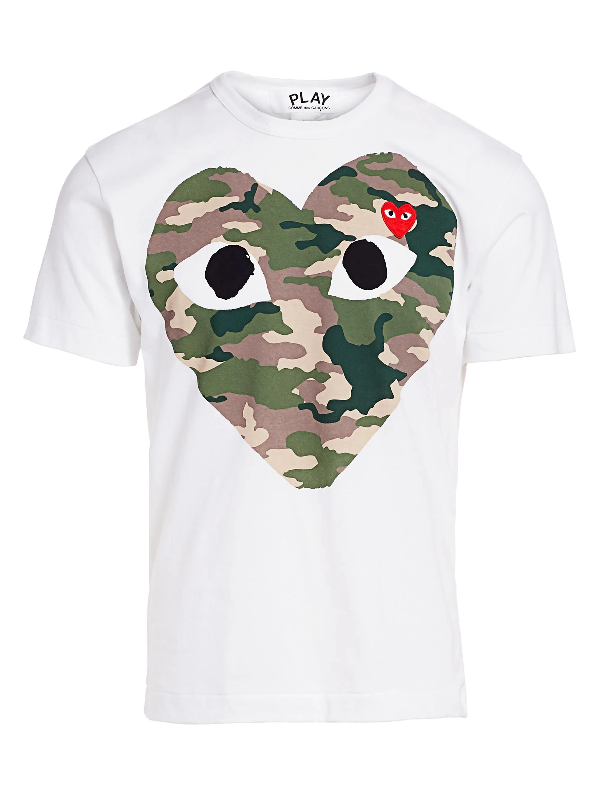 Men Camo Heart Tee - White - 1