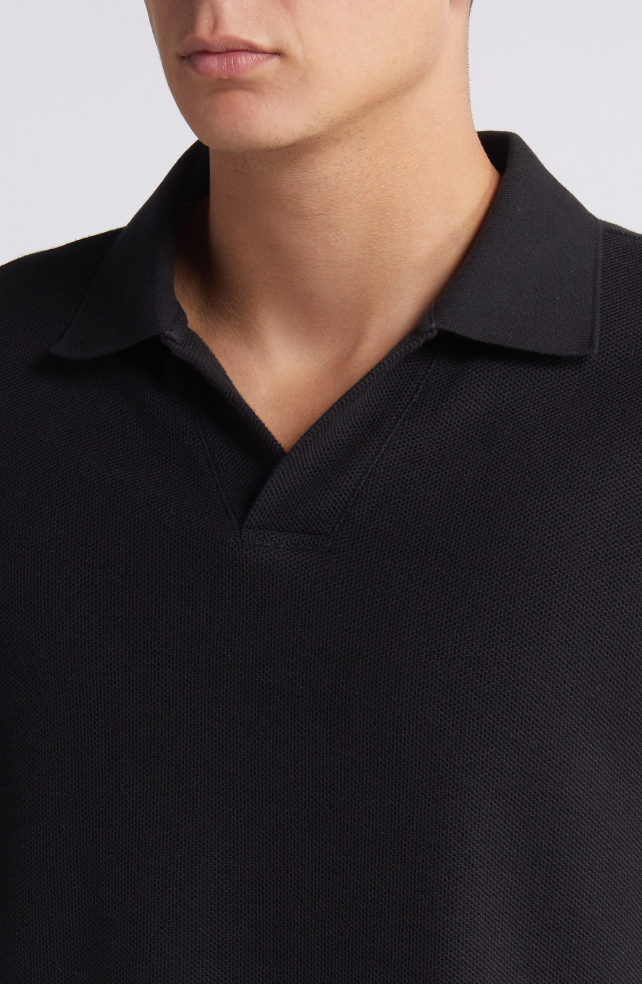 FRAME Jacquard Polo in Black at Nordstrom - 4