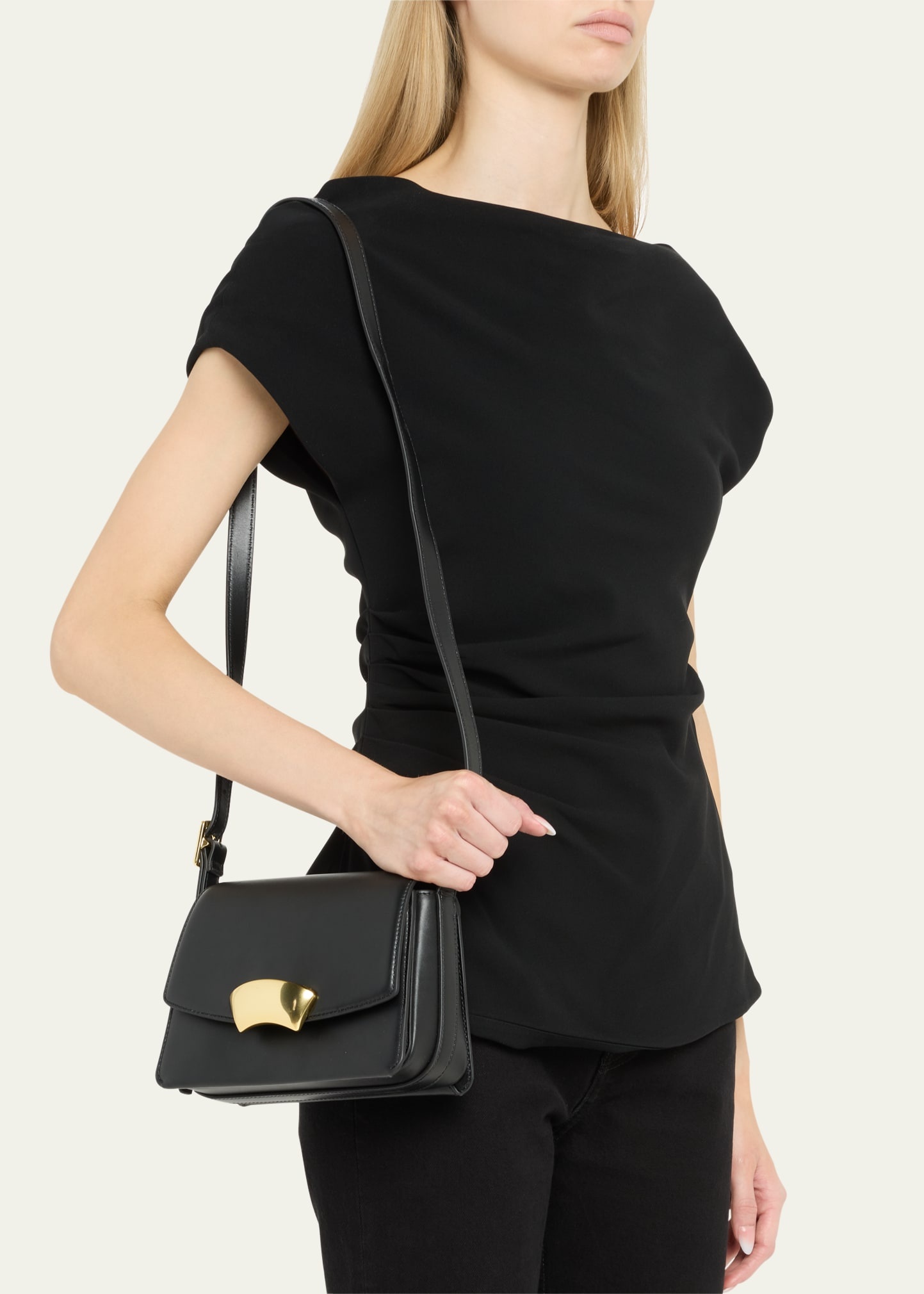 ID Flap Leather Shoulder Bag - 2