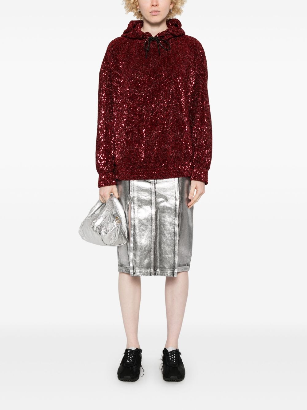 sequin-embellished hoodie - 2