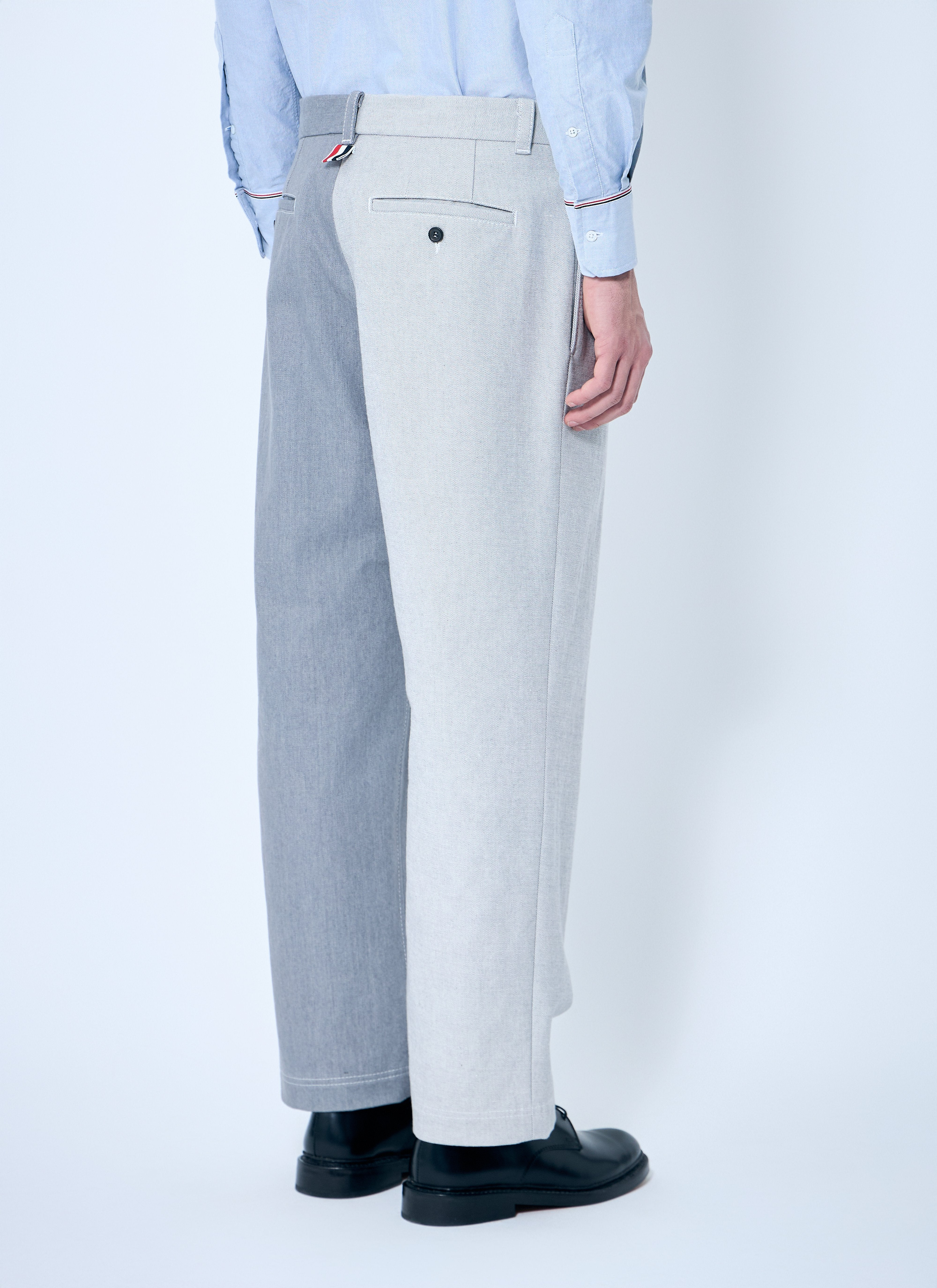 Thom Browne Men Constrast Tailored Pants - 4