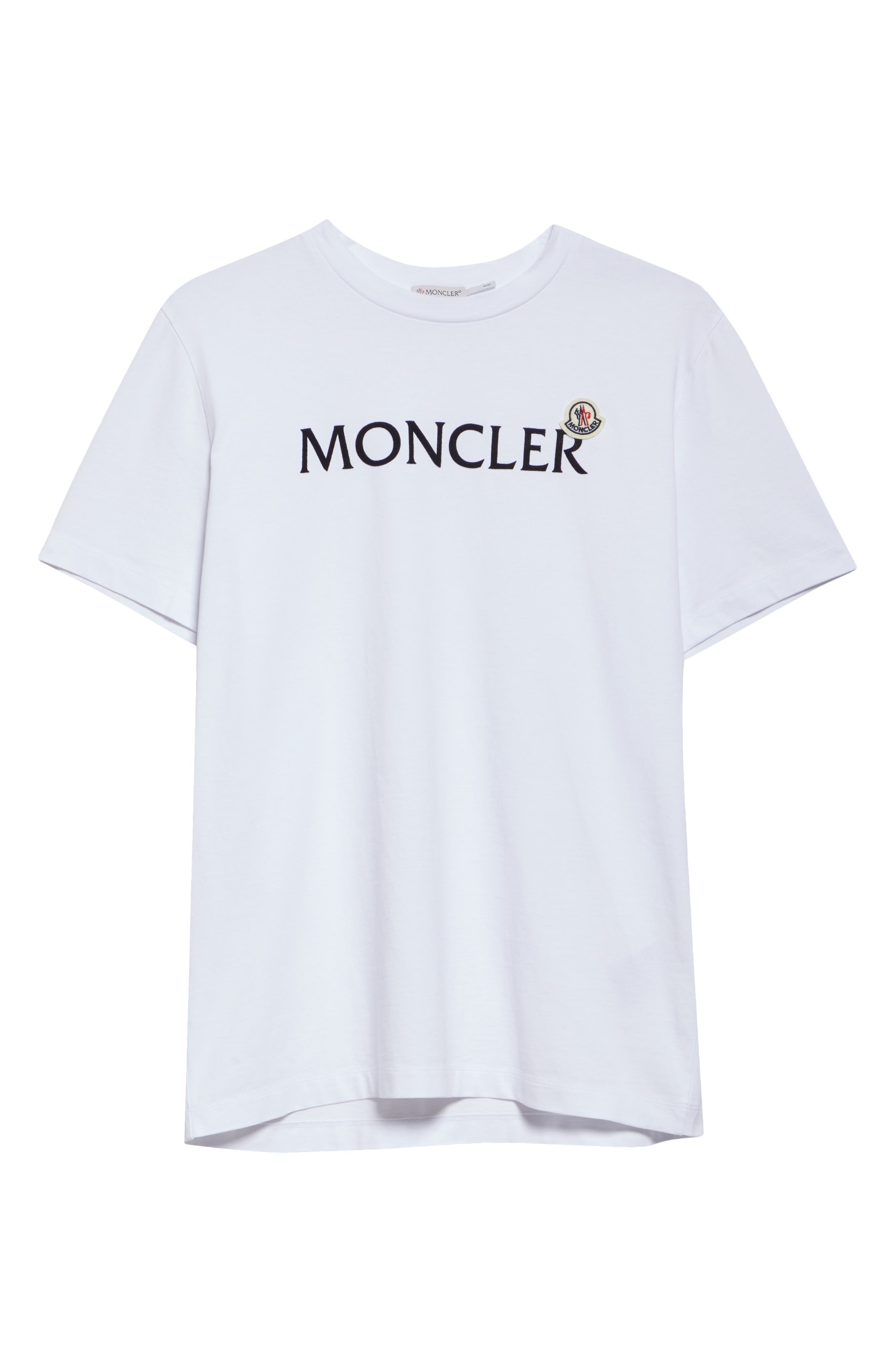 Moncler Logo Patch Graphic T-Shirt in Brilliant White at Nordstrom - 5