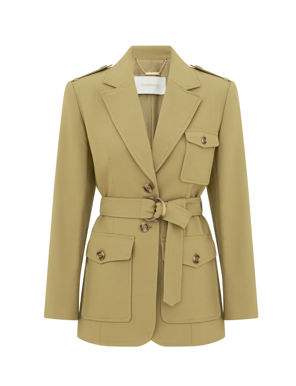 CLASH WOOL BELTED BLAZER - 1