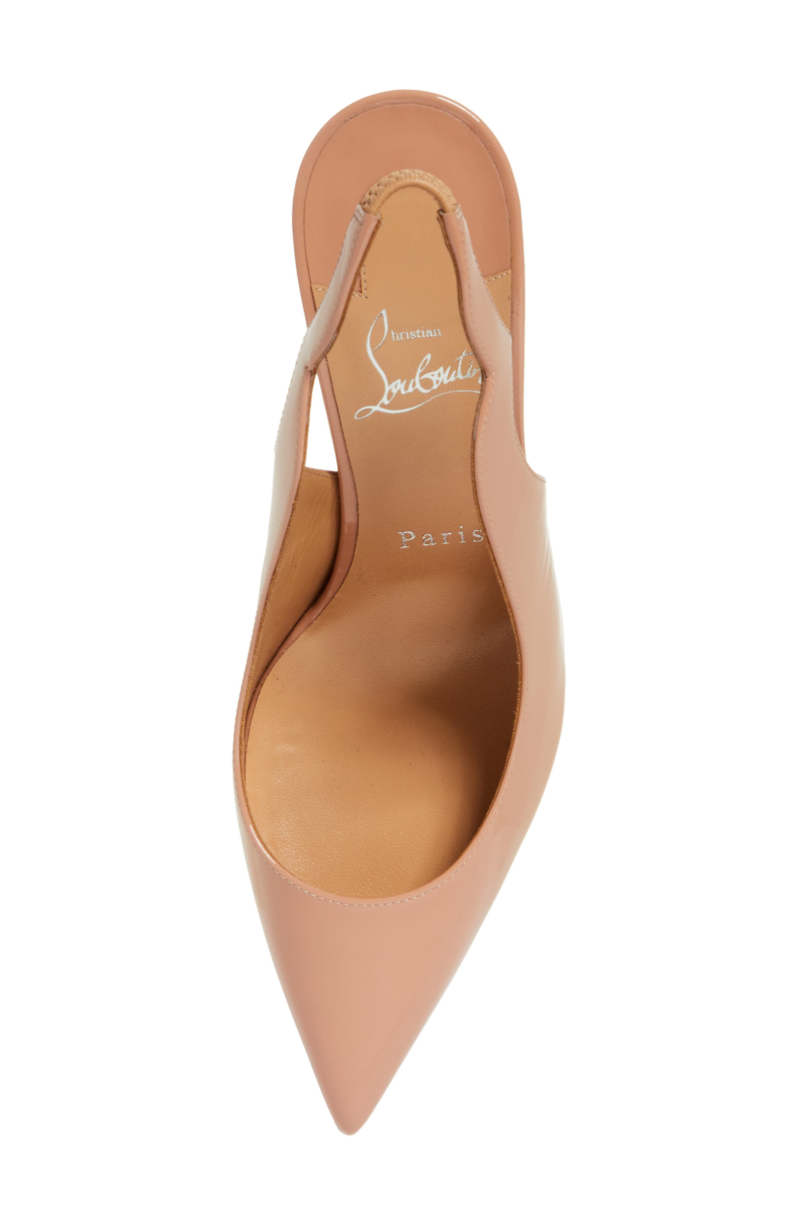 Christian Louboutin Hot Chick Pointed Toe Slingback Pump in N295 Beige/Lin Beige at Nordstrom - 5
