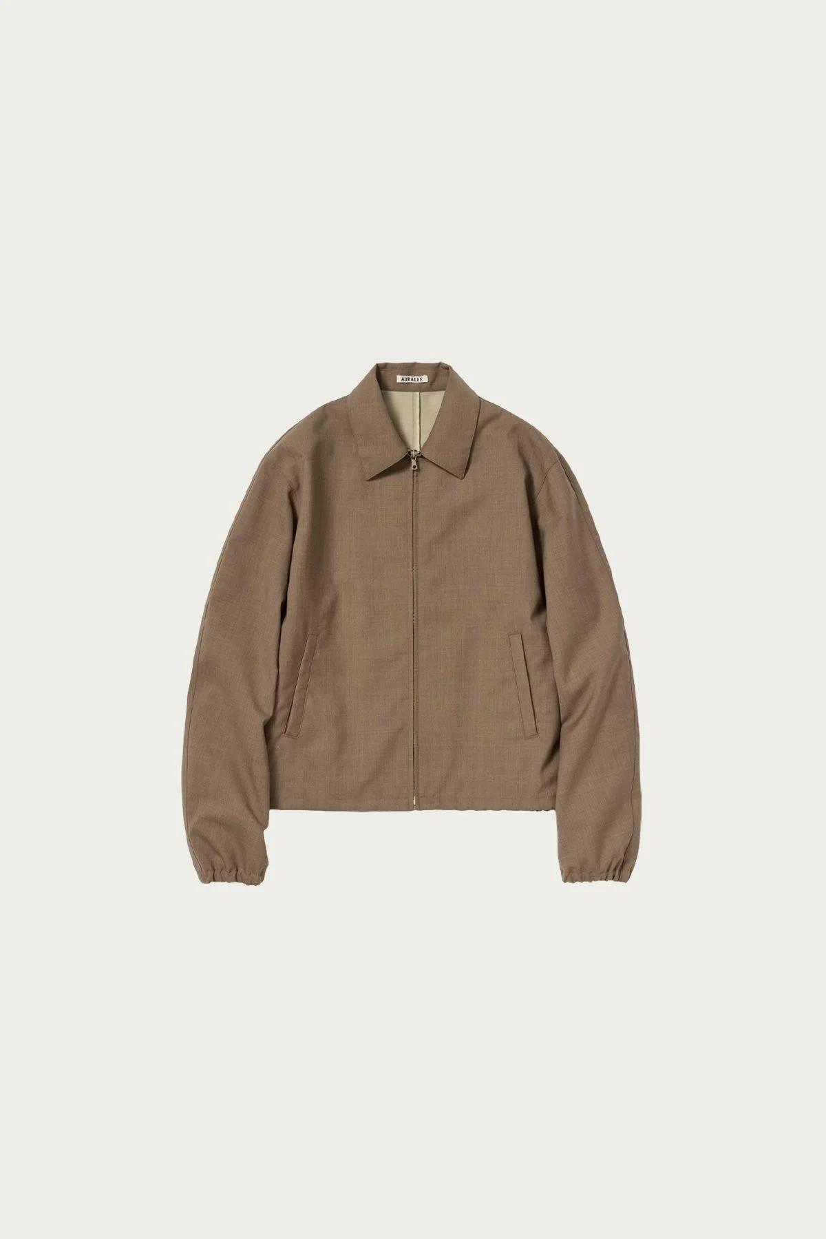 Bonded Tropical Wool Zip Blouson - Top Brown - 1