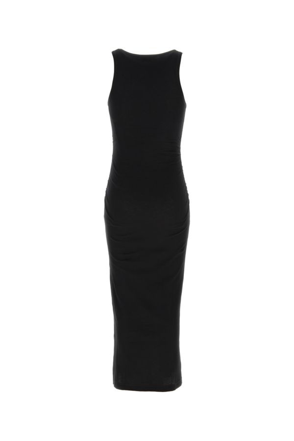 Black stretch cotton dress - 2