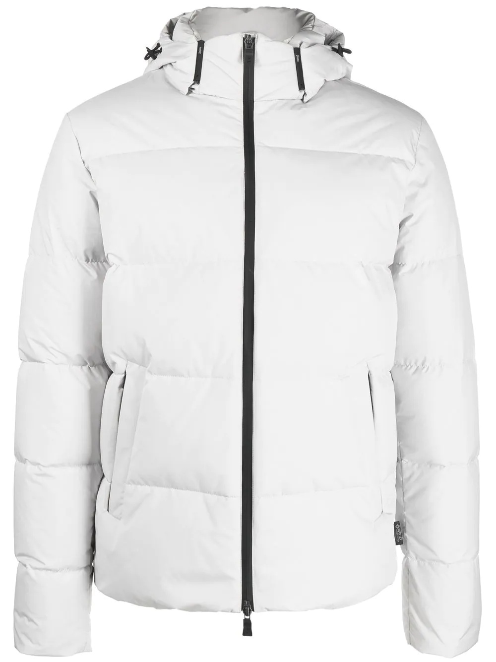 hooded goose down jacket - 1